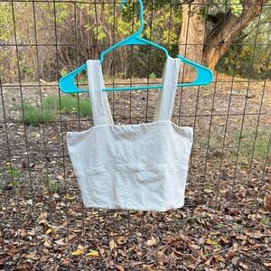 David Lerner Cream Crop Top